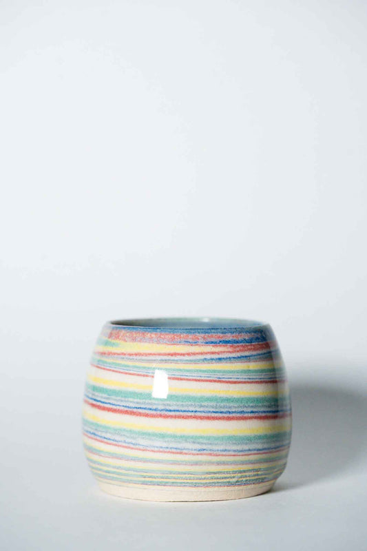 Multicolored Marble Planter