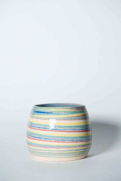 Multicolored Marble Planter